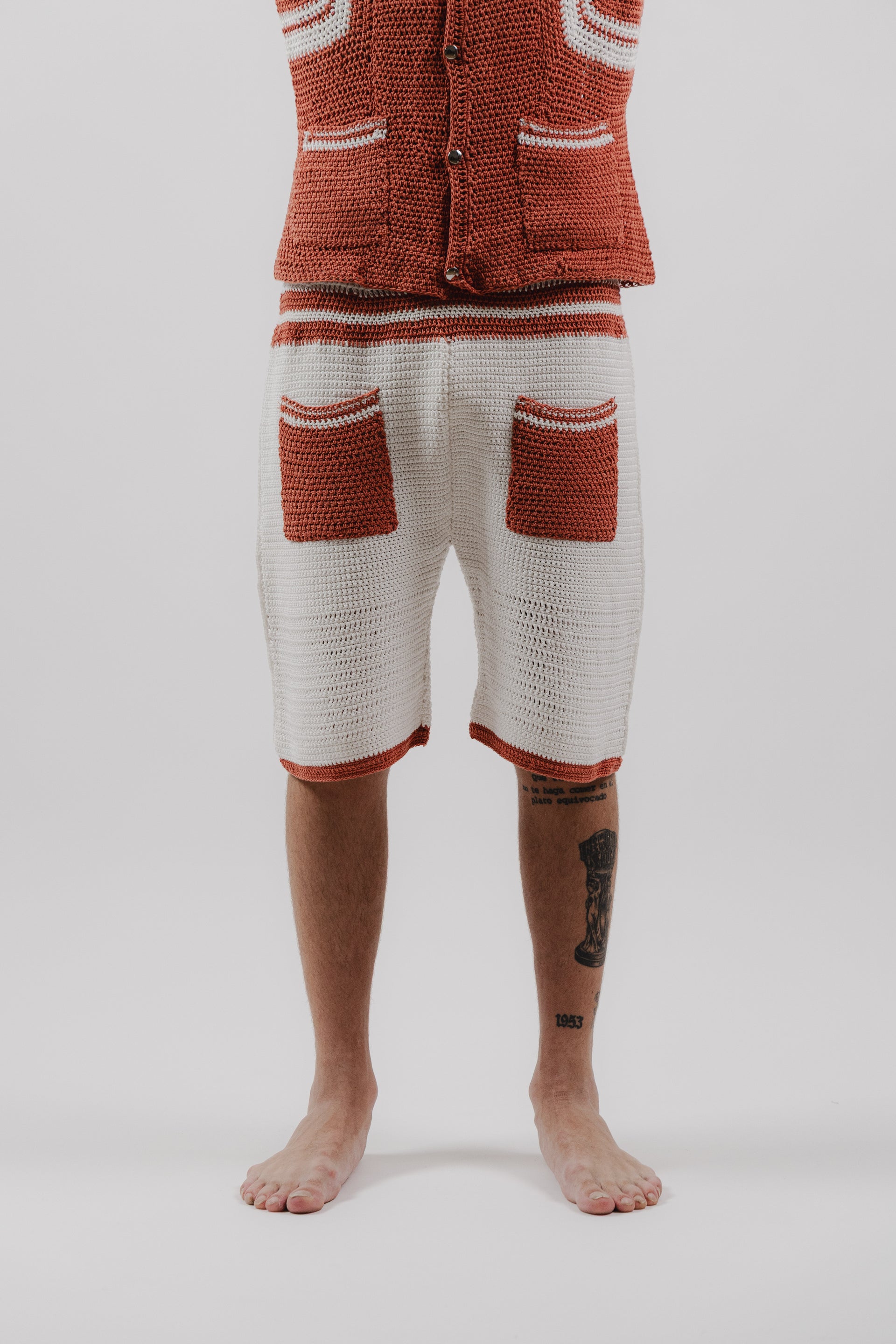 Pantaloncini Peach Crochet Shorts – 100% Hand-made