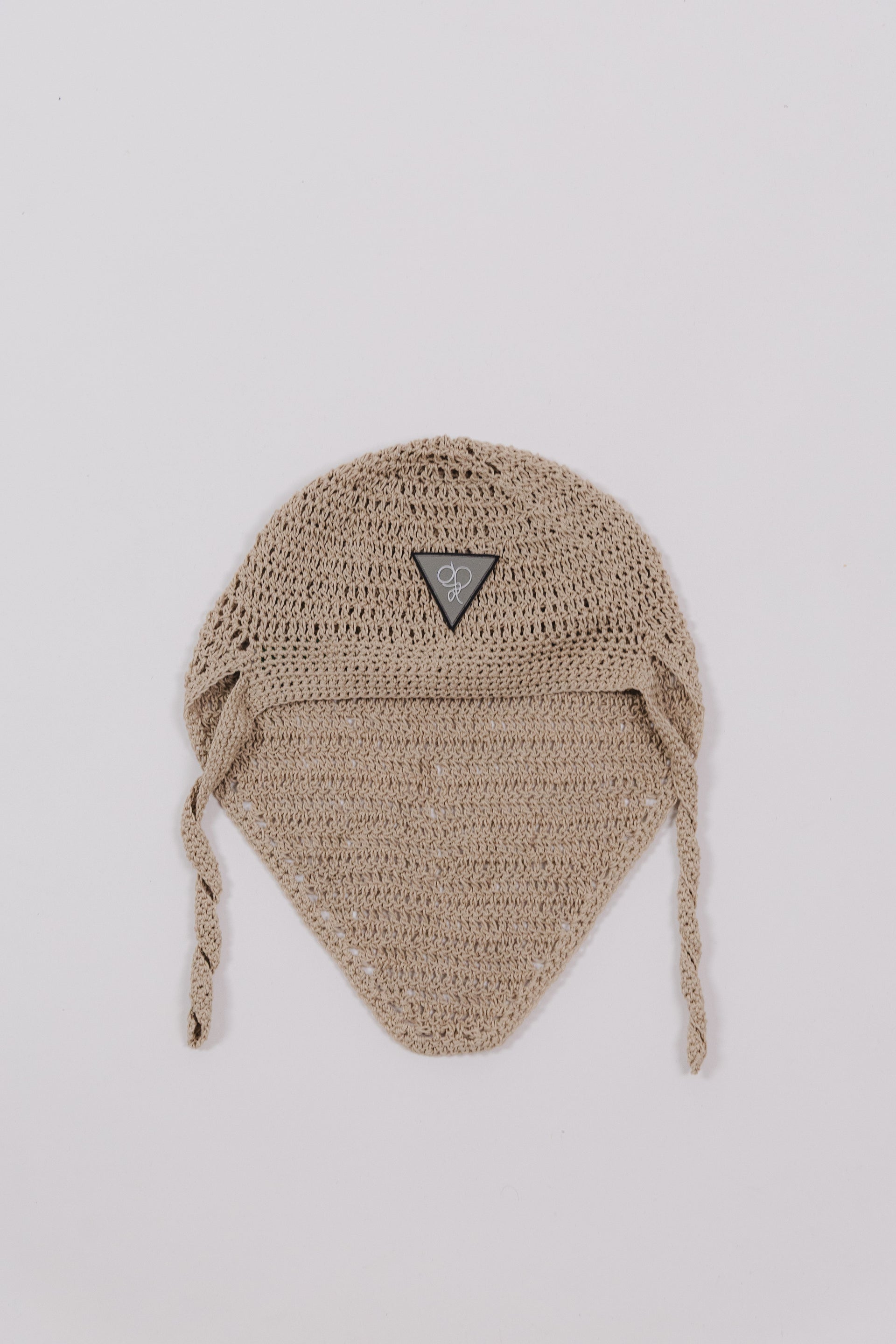 Durag Beige & White Crochet Durag – 100% Hand-made